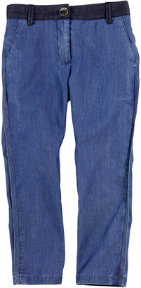 Little Marc Jacobs Slim fit stone-washed chambray jeans