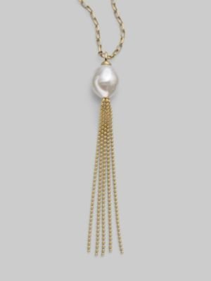 Majorica 16MM White Baroque Pearl Necklace