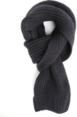 MELINDAGLOSS Grey Knit Scarf