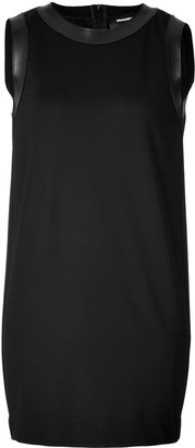 DSQUARED2 Cocoon Dress with Leather Trim