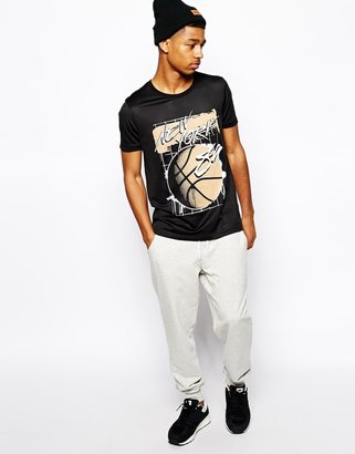 ASOS T-Shirt With Mesh Fabric And New York Print