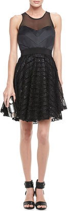 Milly Lace-Skirt Party Dress