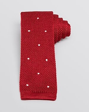 Bloomingdale's Hilditch & Key Knit Silk Dot Skinny Tie Exclusive
