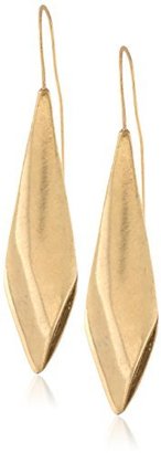 Kenneth Cole New York "Jeweled Elements" Gold Geometric Linear Earrings