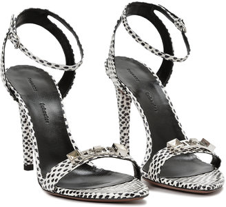 Proenza Schouler Embellished Elaphe Sandal Heel