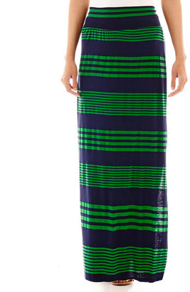 JCPenney Alyx Striped Pull-On Maxi Skirt