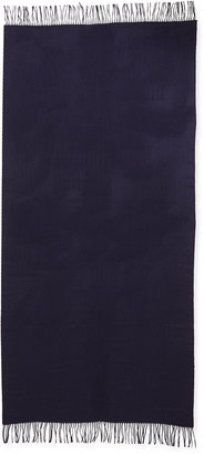 Burberry Cashmere Fringe Wrap, Military Navy