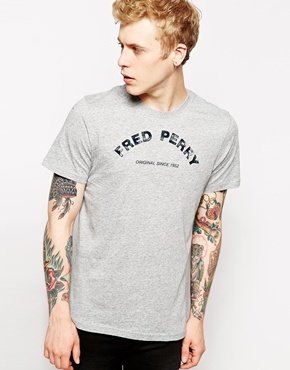 Fred Perry T-Shirt with Logo Applique
