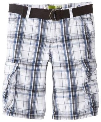 Lee Belted Cargo Shorts (Kid)-Riviera Plaid
