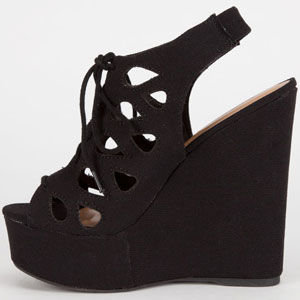 Soda Sunglasses Chop Out Womens Wedges