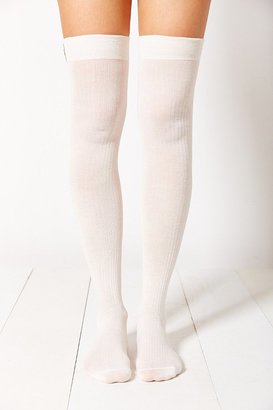 Urban Outfitters Lightweight Button-Rib Over-The-Knee Sock