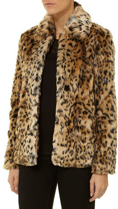 Dorothy Perkins Faux fur leopard print coat