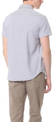 Save Khaki Short Sleeve Simple Shirt