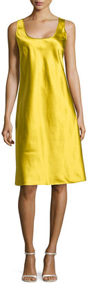 Michael Kors Silk Tank Slip Dress, Chartreuse