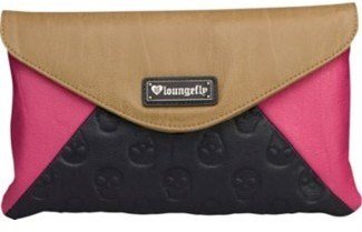 Loungefly Skull Emboss Colorblock Pink/T