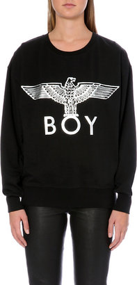 Boy London Metallic Eagle Logo Cotton-Jersey Sweatshirt