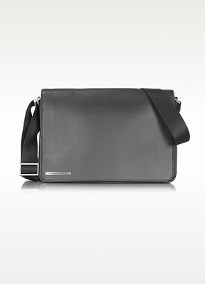 Porsche Design Black Leather Messenger Bag