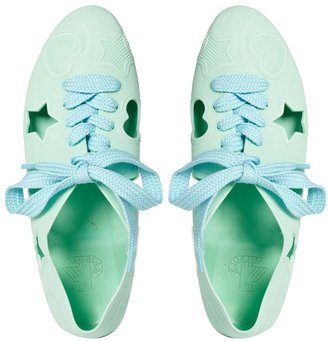 F-Troupe Asteria Pastel Mint Large Cutout Bathing Flat Shoes