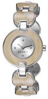 Esprit Ladies stainless steel watch with tortoise shell styling