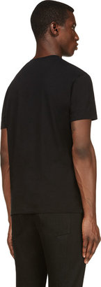 Alexander McQueen Black Embroidered Zipper Logo T-Shirt