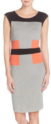 French Connection Colorblock Ponte Knit Sheath Dress