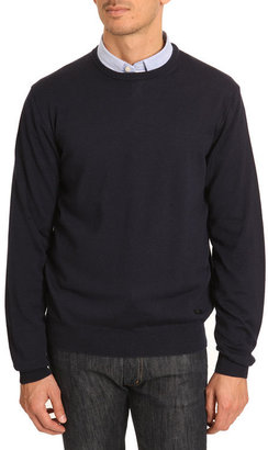 Armani Collezioni Navy Round Collar Sweater