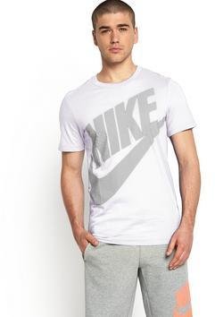 Nike Mens Oversized Logo Futura T-shirt - White