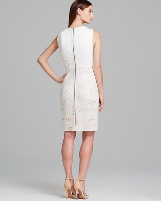 T Tahari Dakota Tweed Print Sleeveless Dress