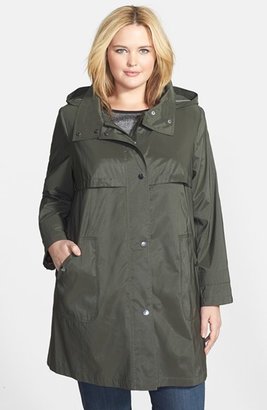 Gallery A-Line Hooded Raincoat (Plus Size)