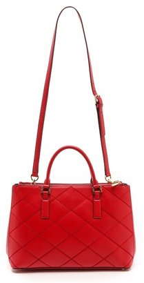 Tory Burch Robinson Stitched Double Zip Tote