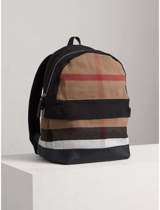 Burberry Canvas Check and Leather Backpack