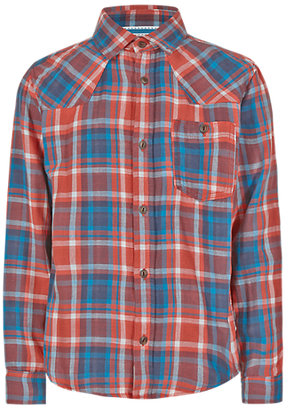 Marks and Spencer Pure Cotton Double Faced Checked Shirt (5-14 Years)