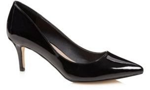 J by Jasper Conran Designer black patent pointed toe court shoes