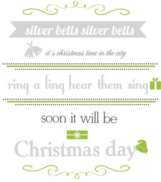 Room Mates 17 Piece Peel & Stick Wall Decals/Wall Stickers Bells Quote Wall Decal Set