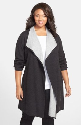 Eileen Fisher Cascade Front Cardigan (Plus Size)