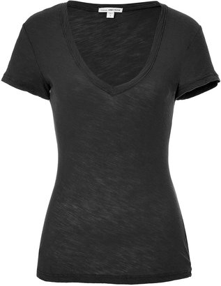 James Perse Cotton Short Sleeve V-Neck T-Shirt