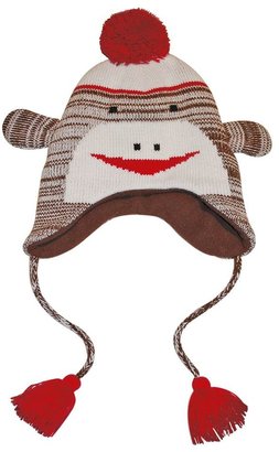 Muk Luks wool sock monkey trapper hat