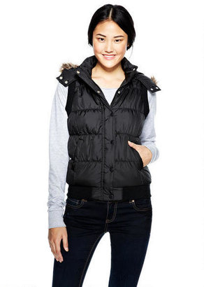 Delia's Solid Hooded Puffer Vest