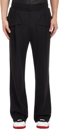 Givenchy Men's Pleated Pocket Strap Sweatpants-Black