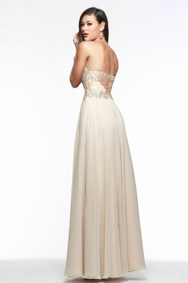Faviana S7325 Long Strapless Prom Gown