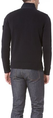 Stone Island Soft Zip Sweater with Shoulder Detail