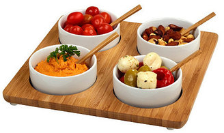 5-Pc Bamboo Square Serving Set