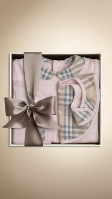 Burberry Cotton Three-Piece Bodysuit Gift Set