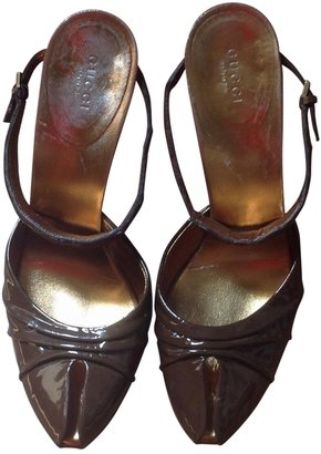 Gucci Brown Patent leather Sandals