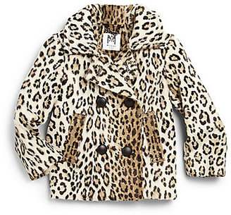 Milly Minis Toddler's & Little Girl's Faux Fur Cheetah Peacoat