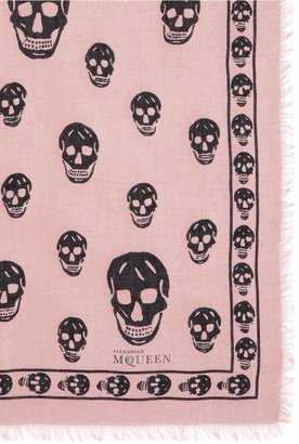 Alexander McQueen Classic skull modal-silk scarf