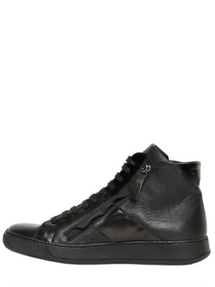 Bruno Bordese Calf Leather High Top Sneakers