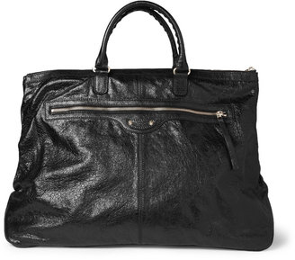 Balenciaga Creased-Leather Holdall Bag