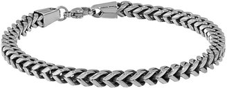 Lynx Two Tone Ion-Plated Stainless Steel Wheat Chain Bracelet - Men