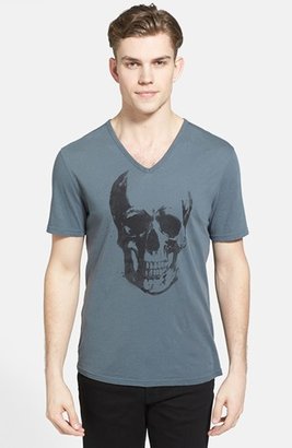 John Varvatos 'Skull' Graphic V-Neck T-Shirt